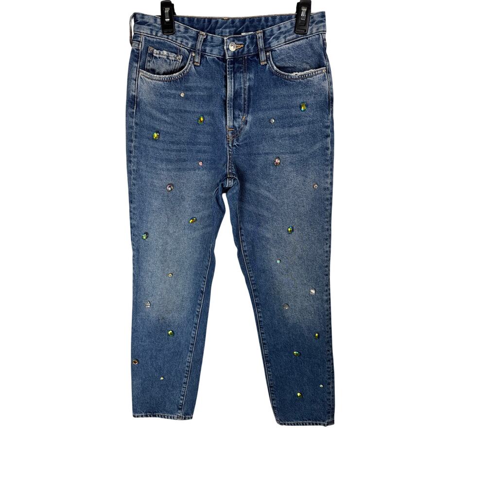Vintage Fit High Waistโ Embellished Denim Jeans โ Size 30